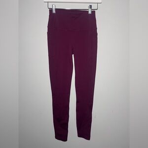 Skechers Women’s Activewear High Rise Purple Gym Outdoor Pocket Leggings XS